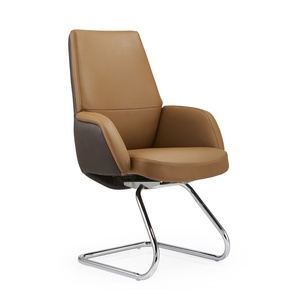 Chaises de conférence pour visiteurs, de couleur marron, fabriquées sur mesure, en cuir PU, pour salle de réunion, chaise de bureau - Product Image 2