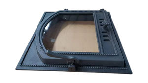 Puerta de Estufa de <span class=keywords><strong>Leña</strong></span> de Hierro Fundido. Puerta de <span class=keywords><strong>Chimenea</strong></span> con Cristal Grande. - Product Image 6