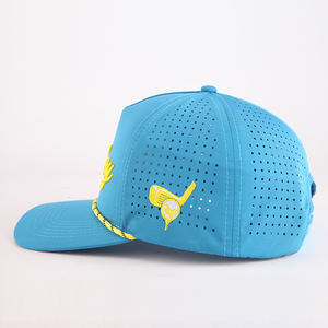 OEM tùy chỉnh 5 Bảng điều chỉnh cao su PVC Logo dây mũ bóng chày, không thấm nước cắt lỗ đục lỗ mũ, hiệu suất thể thao CHA hat - Product Image 6