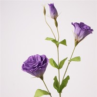 BF-CP02 Décoration d'intérieur : Fleurs artificielles de Lisianthus et de Gentiane de Prairie, haute qualité, toucher réel, effet hydratant