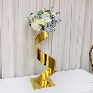 Romantic Gold Metal Flower Vase Stands Modern <b>Iron</b> Home and Wedding Party Supplies Shining New Model for Birthday Events - Product Image 4