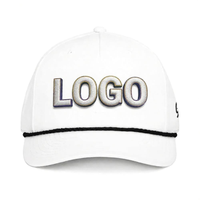 Casquette de baseball personnalisée en coton sergé avec broderie 3D bicolore, logo brodé, ajustable, unisexe, décontractée, couleur contrastée