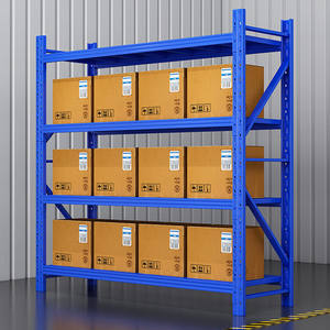 Étagères de stockage industrielles robustes sans boulons, autoportantes, en métal, revêtement poudré, pour entrepôt, de la marque WUSEN - Product Image 1