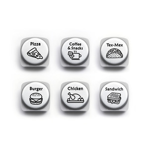 Dés religieux créatifs en alliage de zinc argenté, hexaédriques, durables et gravés, pour jeux et dévotions religieuses - Product Image 5