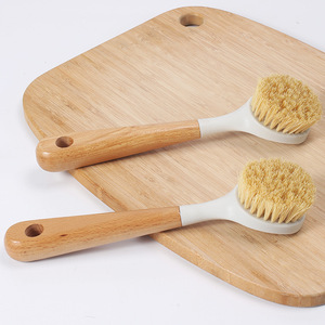 Sisal Wood Handle Pot Scrubber Multi Functional Long Handled Kitchen Cleaning <b>Brush</b> For Pots Dishes - Product Image 4
