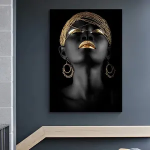 Décoration murale en toile, artisanat moderne pour la maison, peintures africaines, images de corps, impressions d'art, peinture de <span class=keywords><strong>paysage</strong></span> <span class=keywords><strong>noir</strong></span> <span class=keywords><strong>et</strong></span> <span class=keywords><strong>blanc</strong></span>, personnalisée, 100 pièces - Product Image 1