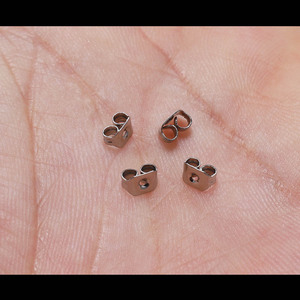 Cierres de Mariposa de Acero Inoxidable para Pendientes de 4mm, 5mm, 6mm, 8mm, Accesorios de Joyería - Product Image 4