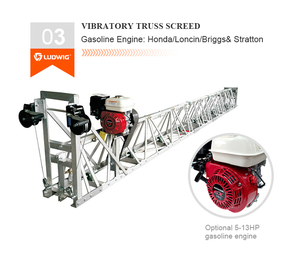 Les finisseurs de béton utilisent une règle à béton à truss pour poser du <span class=keywords><strong>ciment</strong></span>, règle à béton à truss de haute qualité avec moteur à essence. - Product Image 4