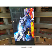 Película transparente flexible para ventanas de vidrio, película LED para vidrio, pantalla led transparente autoadhesiva, precio de fábrica