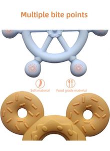 Mordedor de Silicona de Grado Alimenticio Orgánico, Libre de BPA, con Diseño Floral de Alta Calidad, Tipo Arco Grande, Unisex para Bebés - Product Image 6
