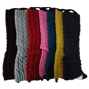 2022 Wholesale Custom Autumn Winter Women <strong>Leg</strong> Sleeves Solid Knitted Wool Warm <strong>Leg</strong> <strong>Warmer</strong> for Women - Product Image 1
