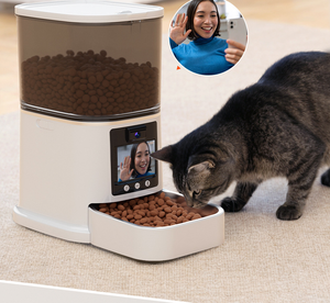 Distributeur intelligent <span class=keywords><strong>de</strong></span> nourriture pour animaux <span class=keywords><strong>de</strong></span> compagnie WiFi pour <span class=keywords><strong>chatons</strong></span>, capacité 5L, appel vidéo bidirectionnel, reconnaissance IA, conception étanche, alimentation à distance, ABS - Product Image 2