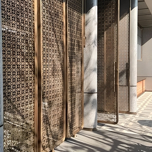 Paravent minimaliste en aluminium pour séparation de pièce, 70 pouces+, anodisé, respectueux de l'environnement, cloison de hall - Product Image 5