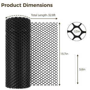 15,7 inch x 31 ft 4-25mm dia. UV-bestendig plastic gaas - Veelzijdige tuinafscheiding & kippenren met plantenondersteuning - Product Image 1