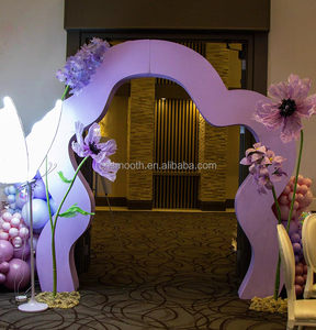 Arche de scène de <span class=keywords><strong>mariage</strong></span> <span class=keywords><strong>chic</strong></span> et lisse en acrylique/PVC, décoration d'événement, fournitures de <span class=keywords><strong>mariage</strong></span>, toile de fond murale, décoration de <span class=keywords><strong>mariage</strong></span> - Product Image 1