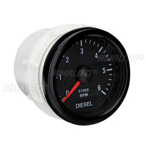 52mm 0-6000 RPM (On Dash) White Electrical Tachometer <b>Gauge</b> for Diesel Motor Engine - Product Image 4