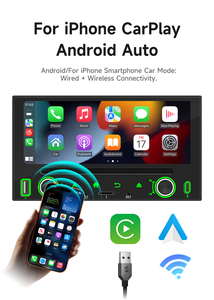 Reproductor de CD/<span class=keywords><strong>DVD</strong></span> Universal para Auto BQCC 2DIN, Carplay, Android Auto, USB, TF, BT, Estéreo, Control del Volante, Salida de Audio RCA, Radio para Auto - Product Image 3