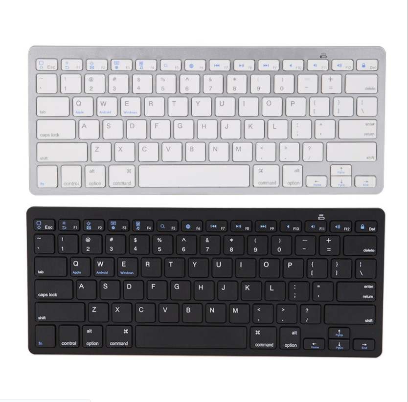 Горячая Распродажа, беспроводная клавиатура с аккумуляторной батареей немецкого, французского, испанского, корейского, русского, арабского языков