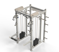 Station de musculation multifonctionnelle tout-en-un de qualité commerciale avec poulies doubles et rack de puissance robuste pour salle de sport à domicile