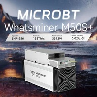 Whatsminer M50S + 24W Bitcoin Miner Bitamin ASIC Algorithme Crypto Mining Alimentation avec portefeuille Processeur de données informatique de confiance