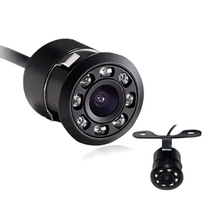 كاميرا مراقبة إلكترونية للسيارة 8 ليد ذات فتحة مستقيمة مع خيط إرشادي, كاميرا رؤية ليلية تعمل بتيار مستمر بقدرة 12 فولت للبيع بالجملة