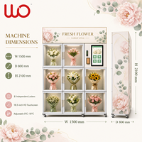 Distributeur automatique intelligent de fleurs fraîches avec réfrigération pour la vente au détail en libre-service 24h/24 et 7j/7