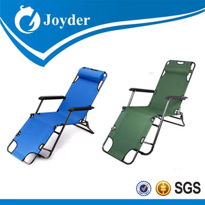 布張り屋外スチール製キャンプ用ラウンジチェア、無重力リクライニング、折りたたみ式、耐久性、フットレスト付き、ビーチ、中庭、病院用 - Product Image 3