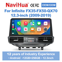 Navihua - Nuevo Reproductor de Radio para Automóvil Android con Navegación GPS, Sistema Multimedia Carplay, Estéreo DSP para Infiniti FX35 FX50 QX70 2009-2019