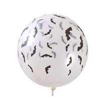 Ballons en latex d'Halloween de 12 pouces, fond de lune et chauve-souris noirs, décoration de fête