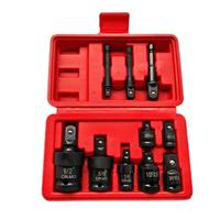 10 piezas de Material CRMO juntas giratorias universales neumáticas AD-Rod adaptadores de impacto de alta calidad en un conjunto de juegos de herramientas manuales