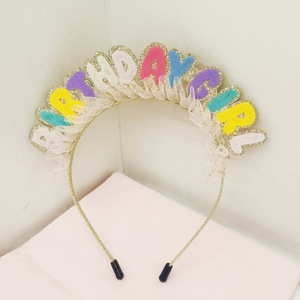 Fascia per capelli in stile coreano, carina, fatta a mano, per bambini, regalo decorativo per bambina, per <span class=keywords><strong>compleanno</strong></span> o festività - Product Image 2