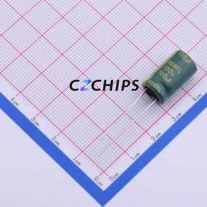 Condensateur électrolytique en aluminium à montage traversant RC100M101LO10*16TH-2A1E, montage traversant, D10xL16mm 100uF 20% 100V 900mA - Product Image 1