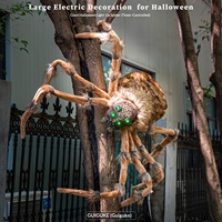 Grande araignée lumineuse MCT pour Halloween, idéale pour les maisons hantées, les salles d'évasion, les bars et la décoration de lieux ; utilisation intérieure, 2 mètres
