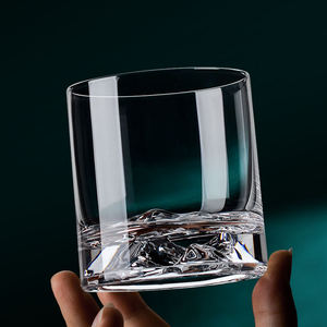 <span class=keywords><strong>Verre</strong></span> à shot personnalisé en cristal, design de luxe, pour vin/brandy/whisky, avec base épaisse motif Montagne enneigée, pour liqueur et bière - Product Image 1