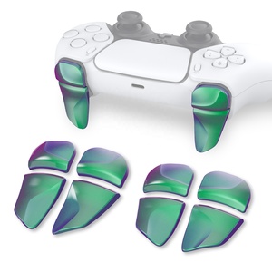 2 Pares de Botones de Hombro Ajustables para Mejora de Juego, Color Verde Camaleón y Morado, Extensiones de Gatillos para Control de PS5 - Product Image 1