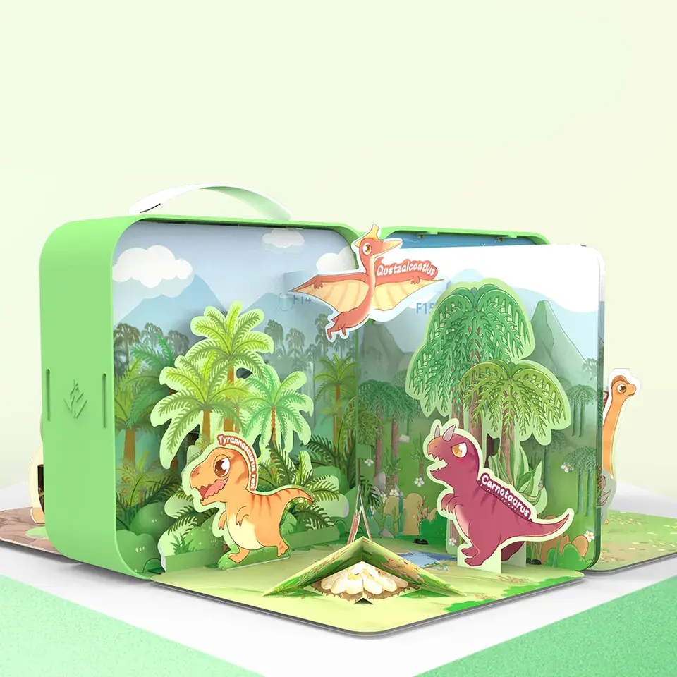 Toys Children's Brain Teasers Stereoscopic Puzzle Book Early Educational 3d Dinosaur Puzzle Toys