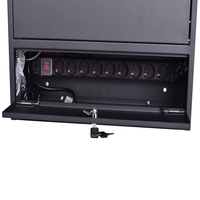 24 x 24 x 6 Zoll Weiße Schwarze DVR-Sicherheitsbox mit Lüfter Wandmontierte CCTV-DVR-Box für Überlegenes Kühlsystem NVR-Sicherheitsbox