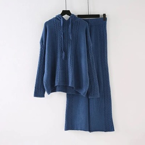 Ensemble de pyjama en cachemire pour femmes, <span class=keywords><strong>pantalon</strong></span> et pull, avec pull en cachemire, pull à capuche - Product Image 6