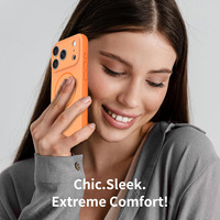 Étui de téléphone portable magnétique en silicone transparent moulé par injection avec cordon deux-en-un pour 15Promax/17Pro