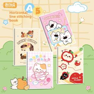 Carnet A5 à couverture souple, ligné et épaissi, motif dessin animé mignon, idéal comme cadeau ou récompense pour étudiant, fournitures scolaires. - Product Image 1