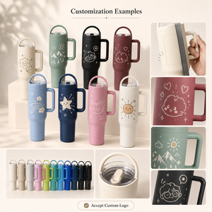 Personalized Cute Cartoon Stainless Steel Insulated Travel <b>Mug</b> with Leakproof Lid and <b>Large</b> Handle - Product Image 6