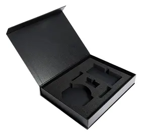 Coffret cadeau personnalisé à fermeture magnétique noir mat-Solution d'emballage de luxe pour vêtements, perruque et plus encore