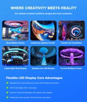 Écran LED flexible P1.5 P1.8 P2, mur vidéo sans scintillement, Ultra HD 1000 cd/m², écran incurvé créatif, panneau de conception de scène