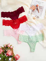 Magasinez la nouvelle culotte taille basse en dentelle à motif de huit couleurs en option pour dame tongs respirantes sexy en gros