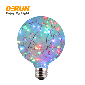 Lampadina <span class=keywords><strong>LED</strong></span> a <span class=keywords><strong>Filo</strong></span> di Rame A60 ST64 G95, Lampada Decorativa Globo 3W E27, Luce Fatata <span class=keywords><strong>LED</strong></span> RGB Scintillante, DEC-WIRE - Product Image 1