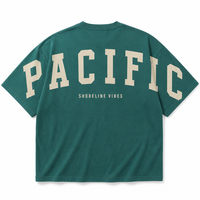 T-shirt pour homme de style streetwear, coupe ample, épaules tombantes, en coton doux, style surf de la côte ouest de Californie, OEM