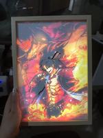 INS Led Lumière Peinture Décor USB Chevet Photo Lampe De Table Japon Anime Style Moderne Lumière Du Soleil Fenêtre Photo Dessin Veilleuse