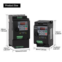 Convertisseur de fréquence VFD 220V monophasé vers triphasé 220V 4kW, variateurs de fréquence, convertisseurs de fréquence