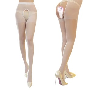 <span class=keywords><strong>Bas</strong></span> d'été à entrejambe ouvert pour femmes Sexy Transparent blanc sans décollage mince <span class=keywords><strong>couleur</strong></span> <span class=keywords><strong>chair</strong></span> Anti-accroc Lingerie collants tricotés - Product Image 5