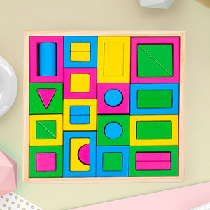 Blocs de construction géométriques en gros, combinaison de formes, vente chaude, jouet créatif <span class=keywords><strong>d</strong></span>'association, jeu cognitif des couleurs pour <span class=keywords><strong>la</strong></span> maternelle - Product Image 5